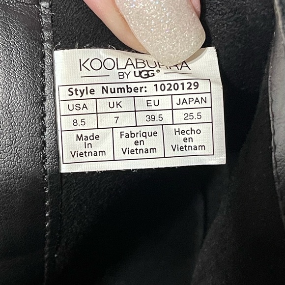 Ugg Koolaburra Kenz Black Suede Ankle Boots Booties 8.5 - Picture 11 of 11